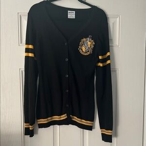 Hogwarts Black and Yellow Kids Cardigan